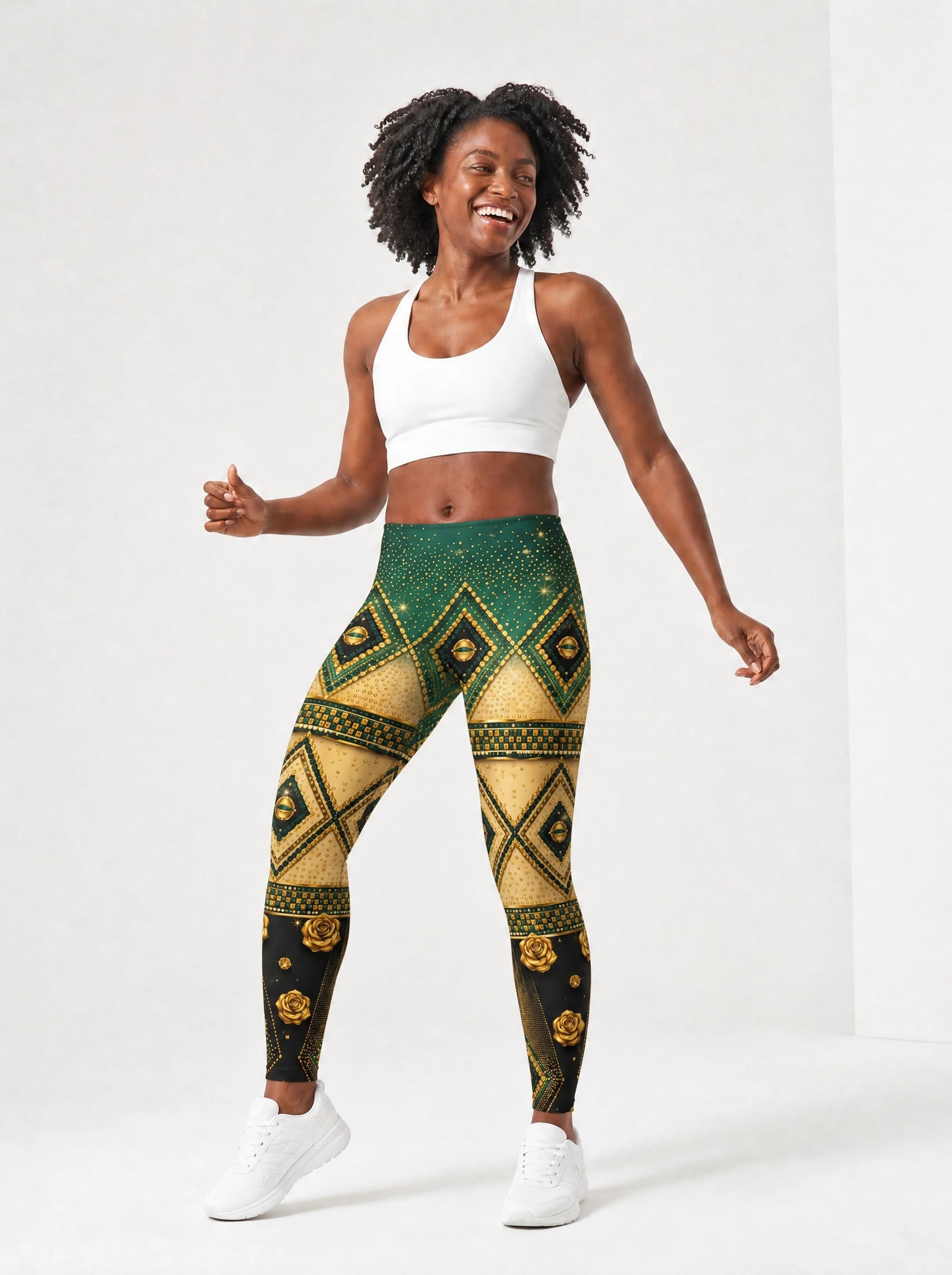 "Kifalme" Leggings — full body view on model