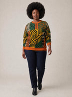 "Vipande" Sweatshirt — three-quarter view on model