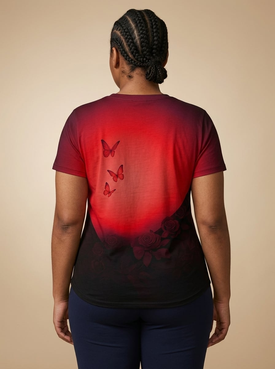 "Selah" Red V-Neck T-Shirt