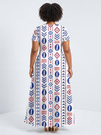 "Uhuru" Short Sleeve Maxi Dress