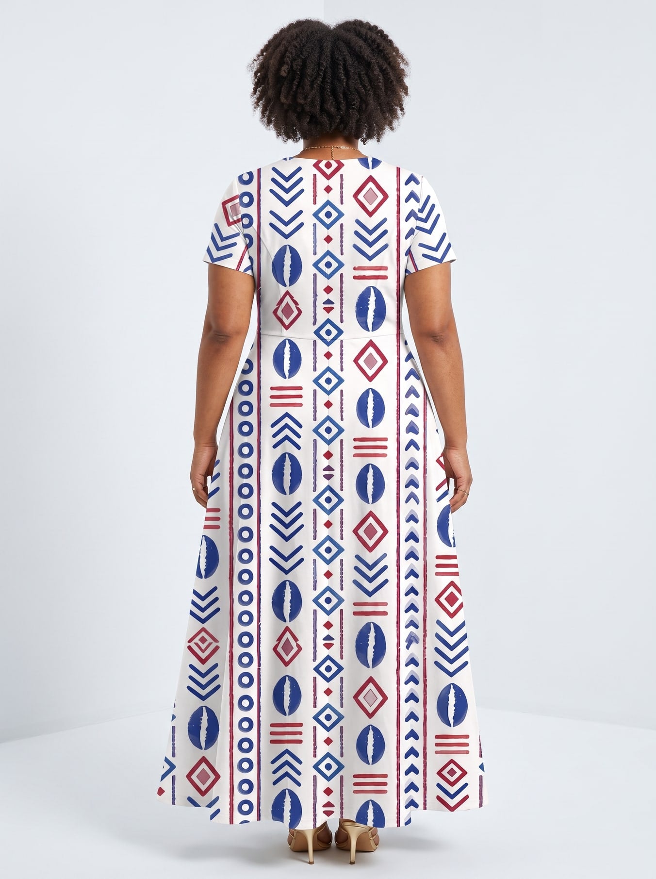 "Uhuru" Short Sleeve Maxi Dress