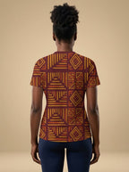 Mudcloth V-Neck T-Shirt