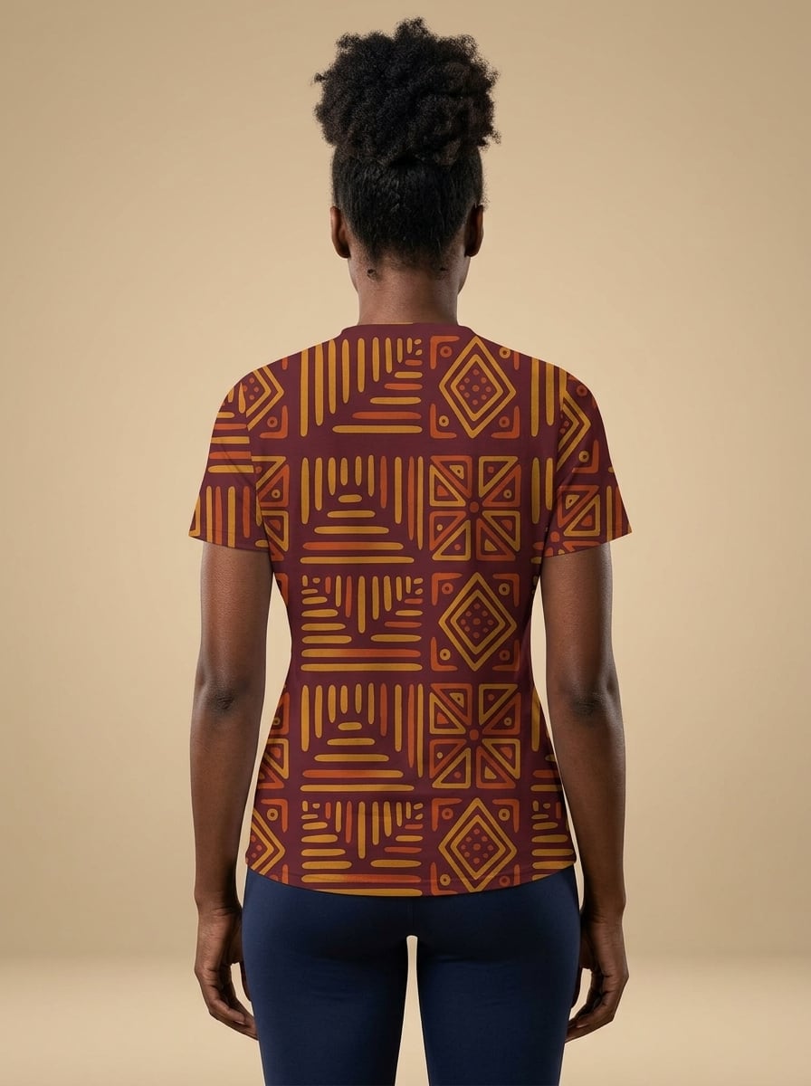 Mudcloth V-Neck T-Shirt