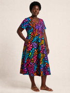 "Rangi" V Neck Midi Dress