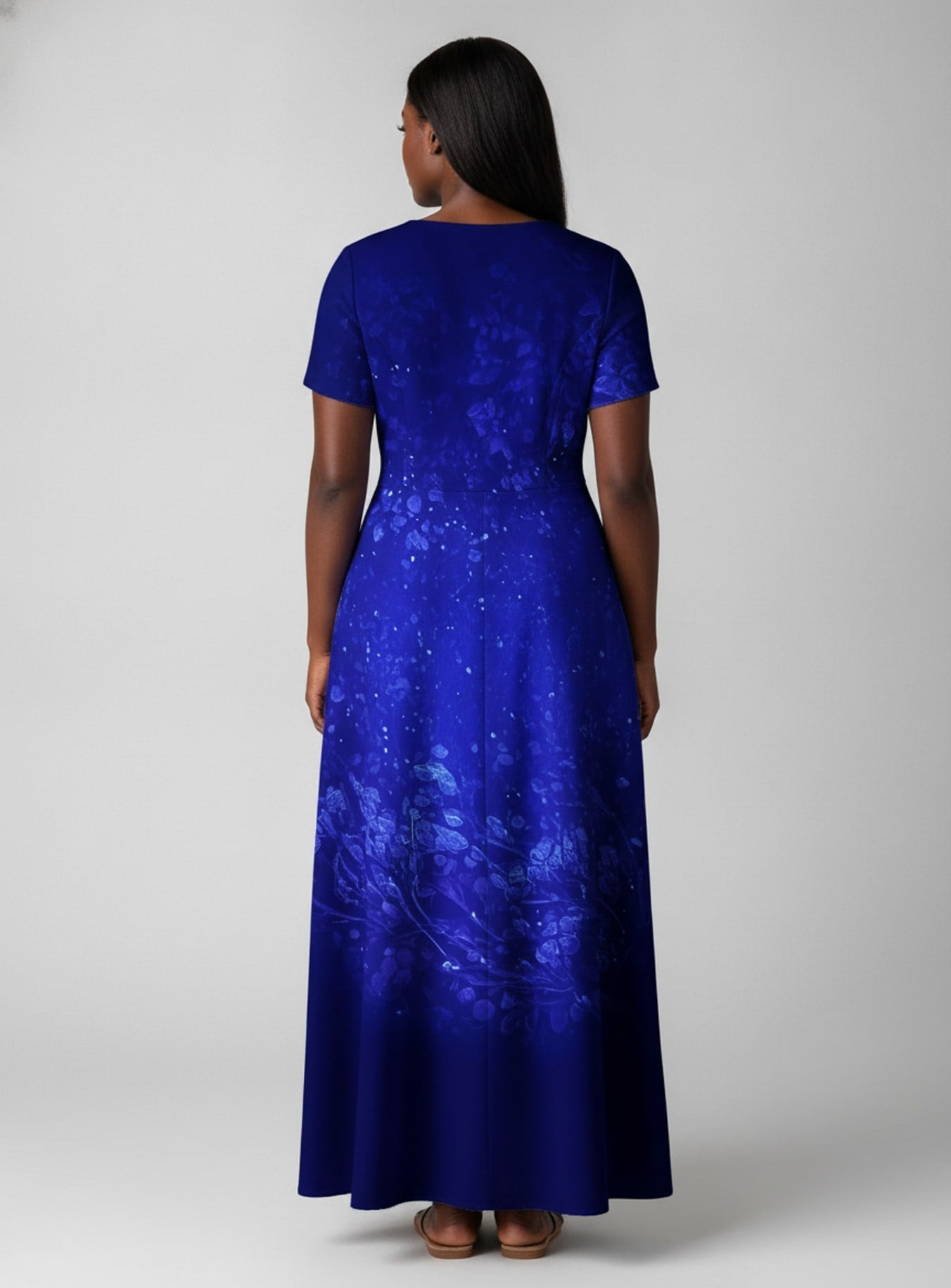 Black Woman Loved Short Sleeve Maxi Dress