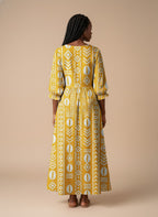 "Oshun Dhahabu" Long Sleeve Maxi Dress