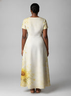 "Jua" Short Sleeve Maxi Dress