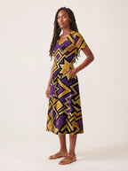 "Sheba" V Neck Midi Dress Promo