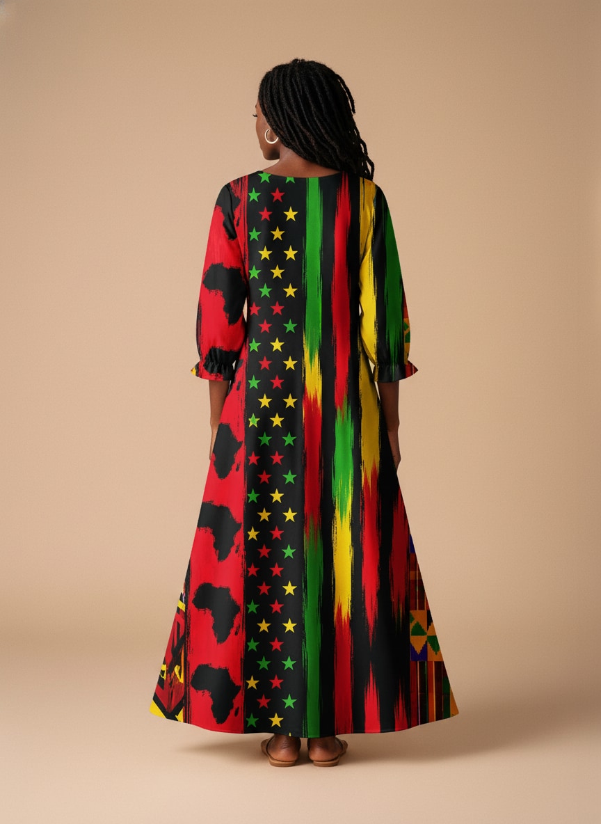 "Watu" Long Sleeve Maxi Dress