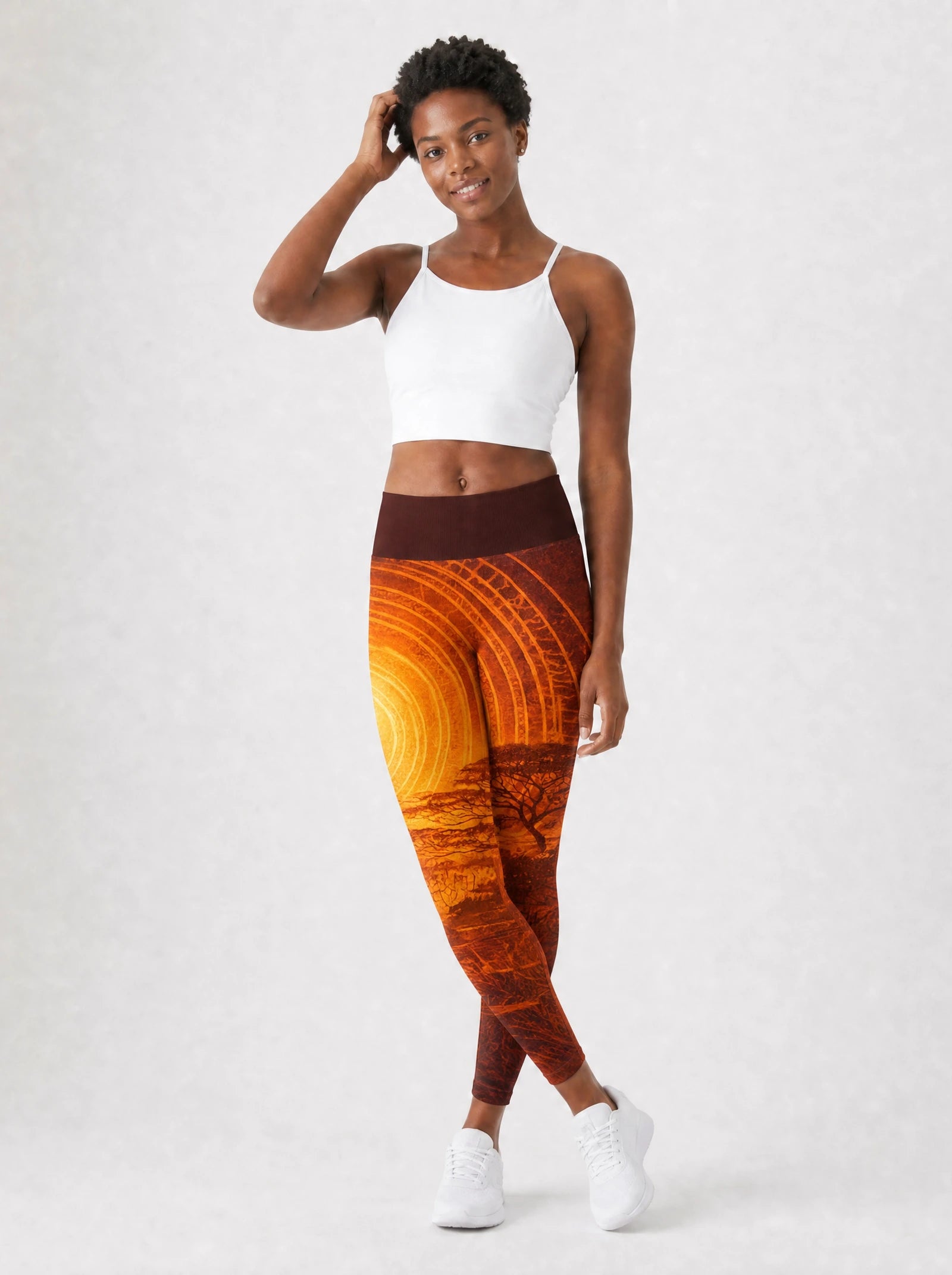 Designed Leggings — full body view on model