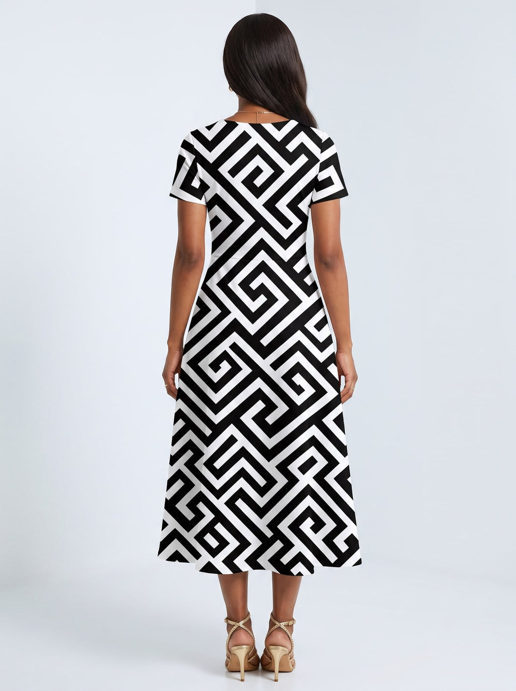 "Zamu" Sweetheart Midi Dress