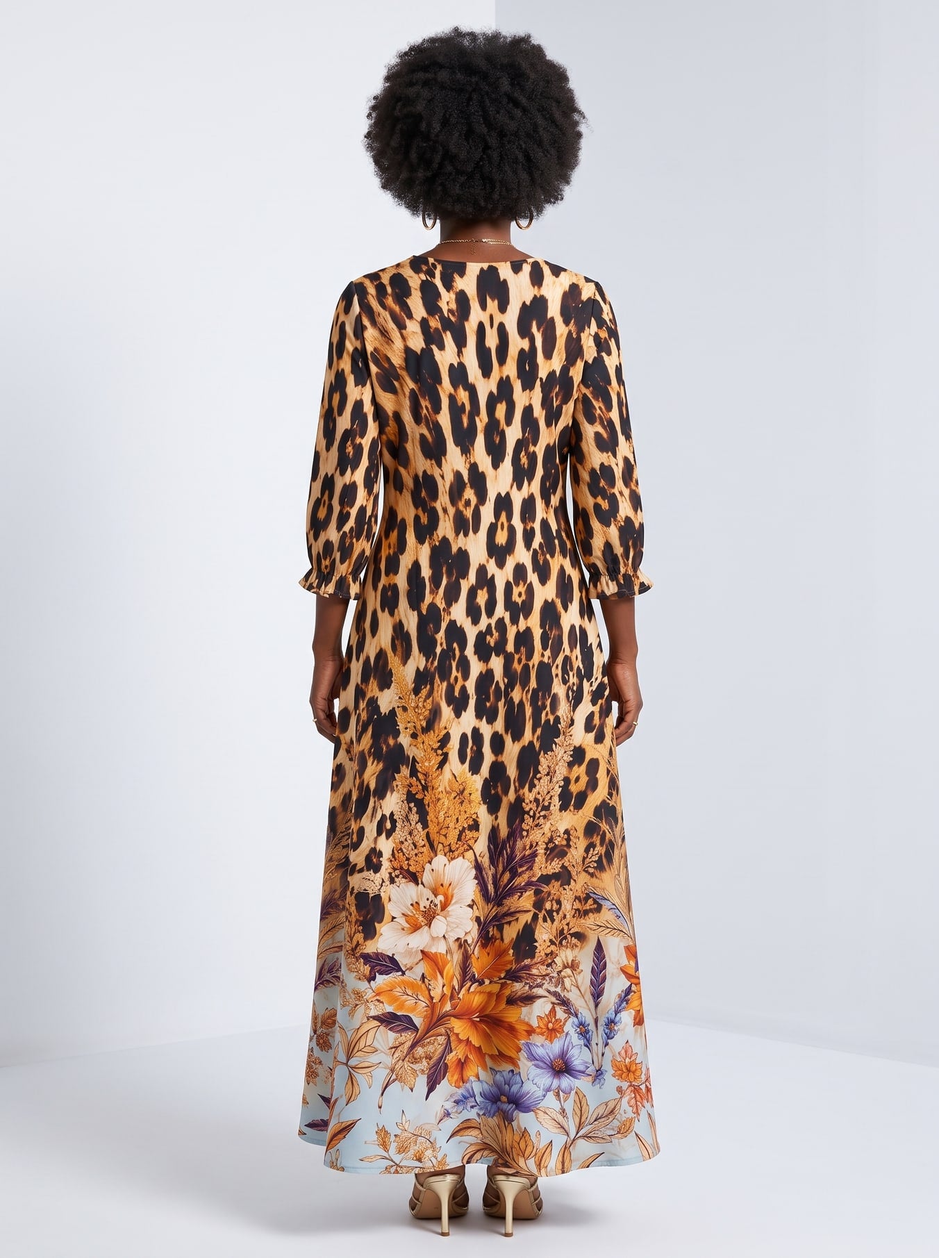 "Madoa" Long Sleeve Maxi Dress