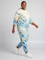 "Samaki" Hoodie & Jogger Set — walking three-quarter view on model
