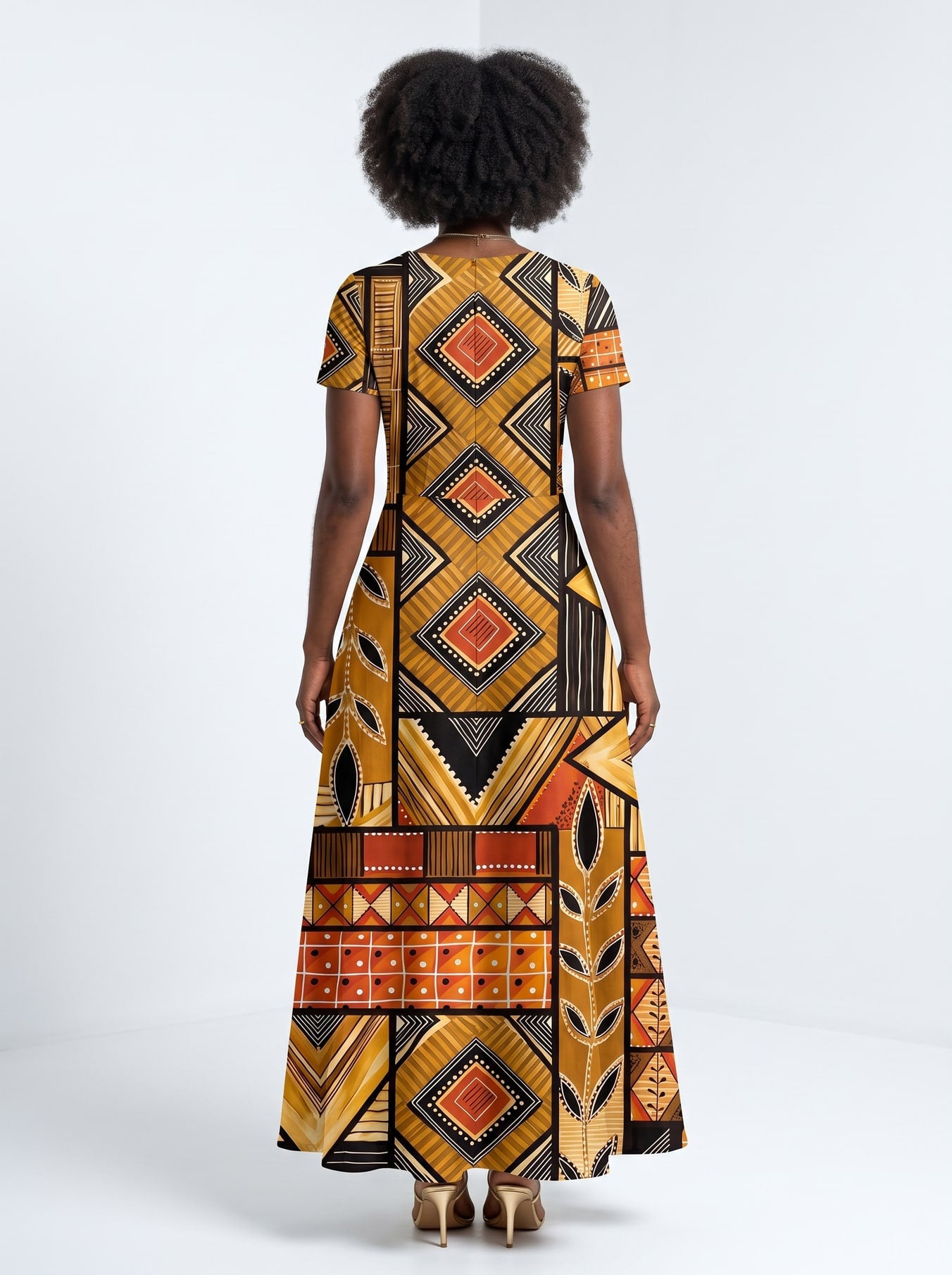 "Ardhi" Short Sleeve Maxi Dress