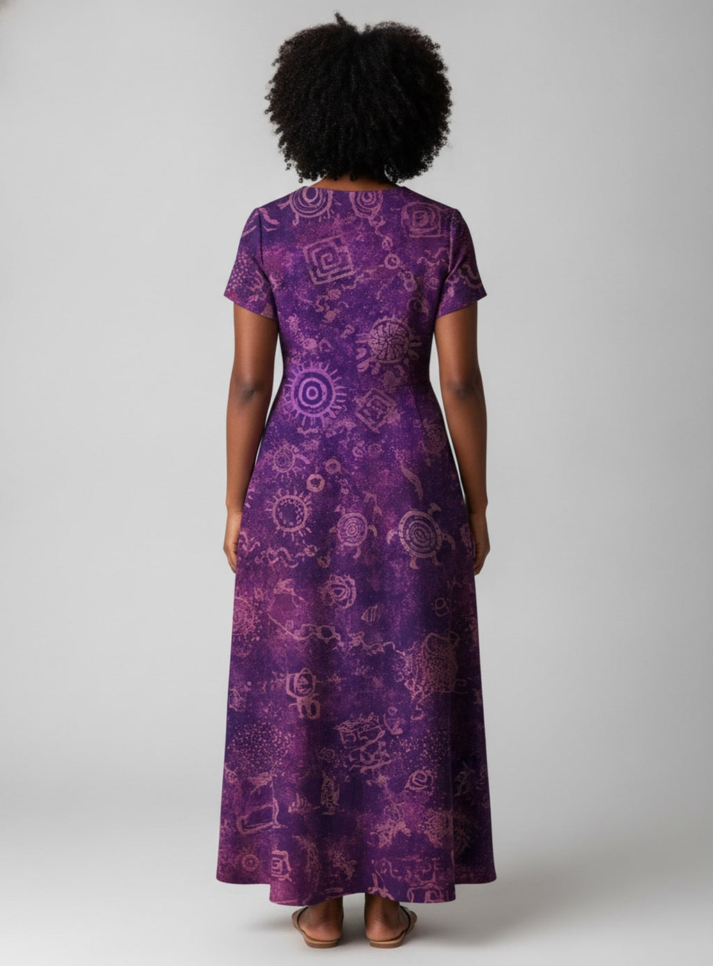 "Hekima" Short Sleeve Maxi Dress