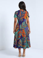 "Majani" Sweetheart Midi Dress