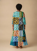"Kitenge" Long Sleeve Maxi Dress Promo