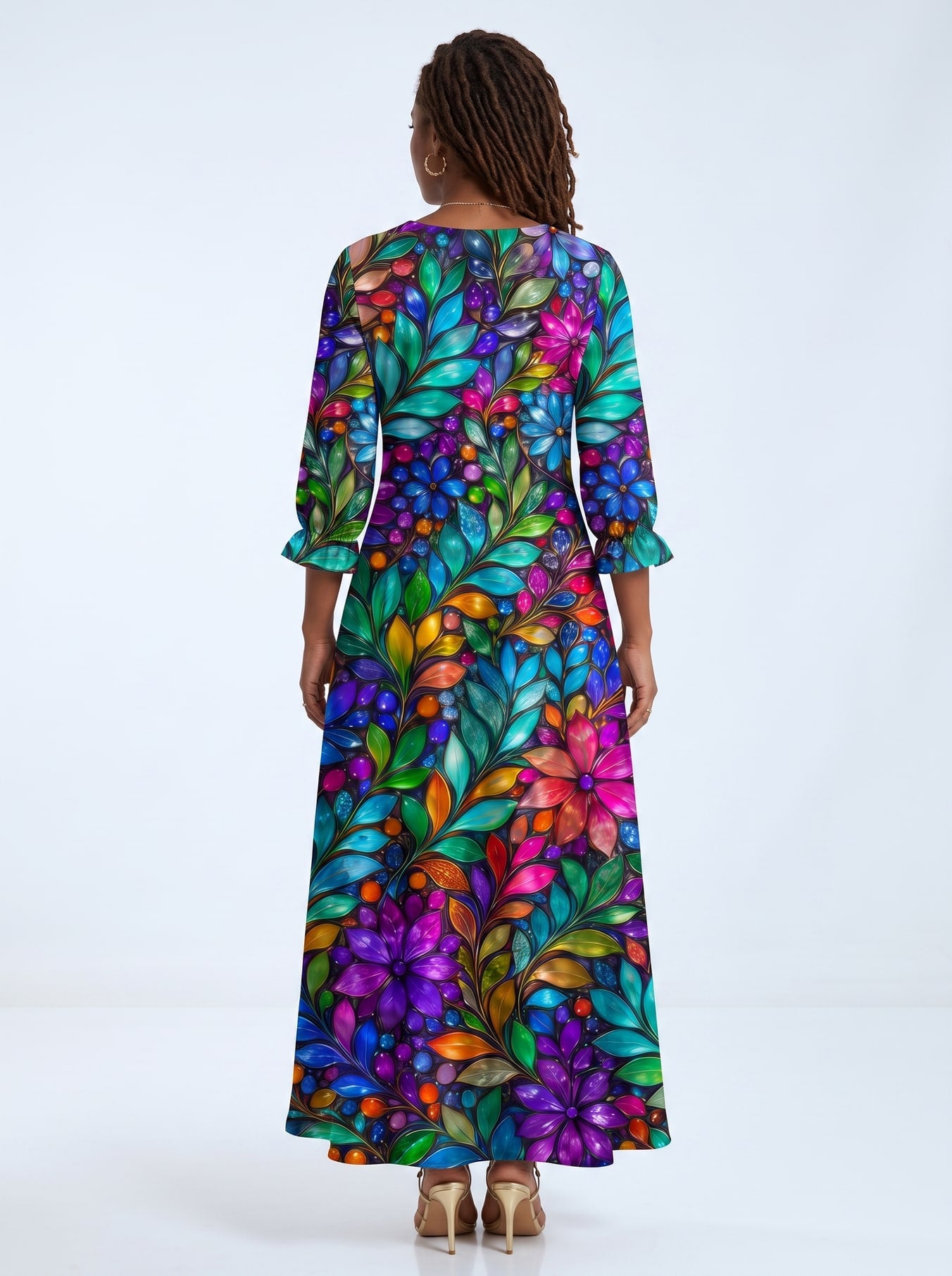 "Upinde" Long Sleeve Maxi Dress