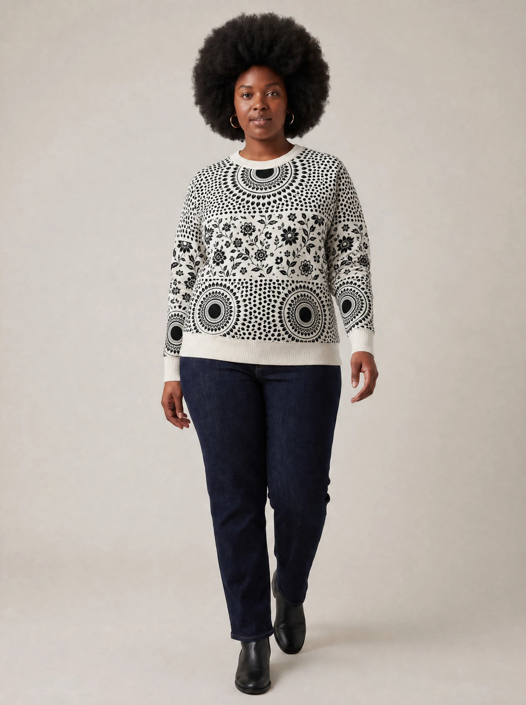 "Mwanga" Sweatshirt — three-quarter view on model