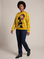 "Mapambo" Sweatshirt — three-quarter view on model