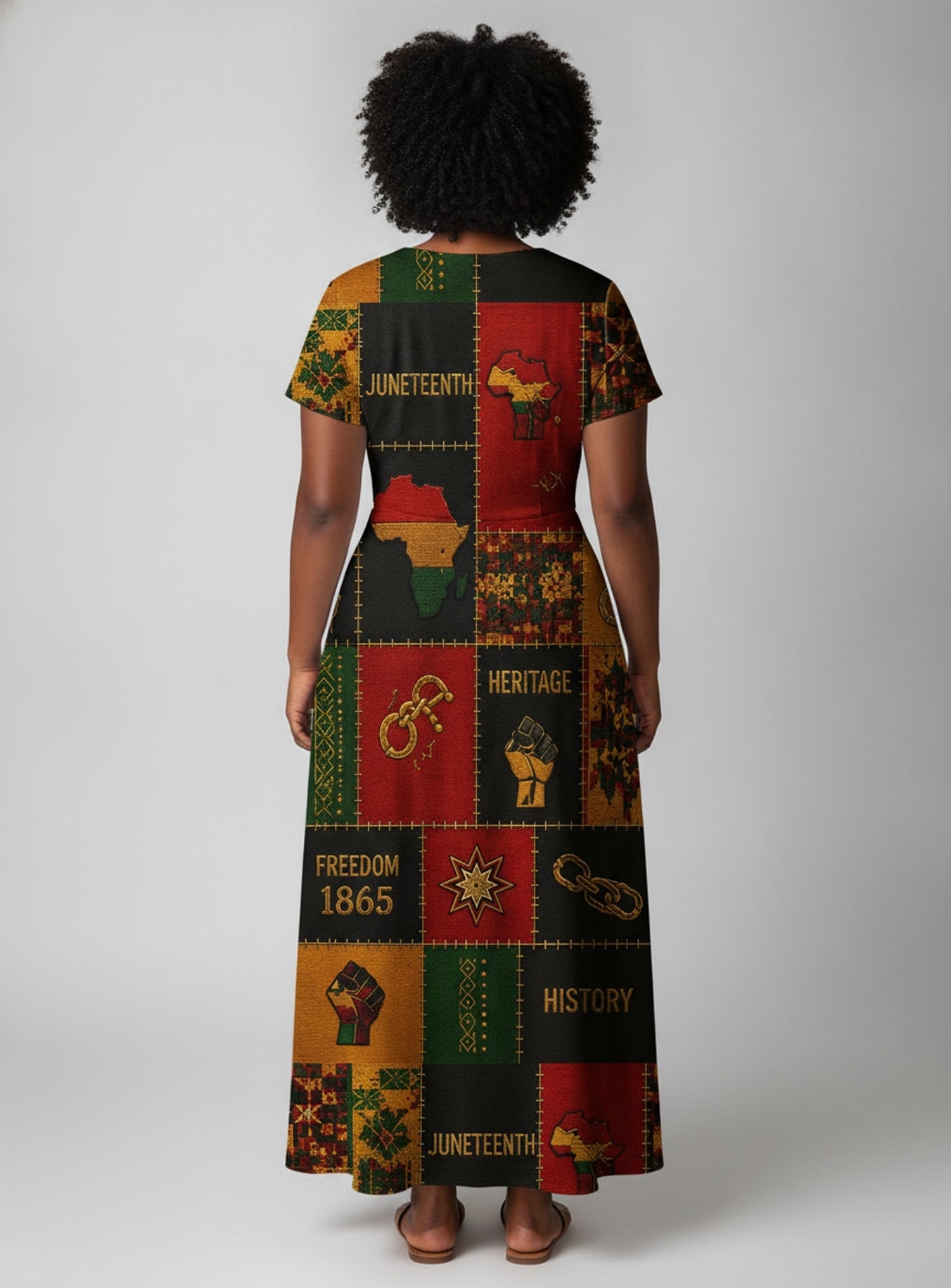 "Kumbuka" Short Sleeve Maxi Dress