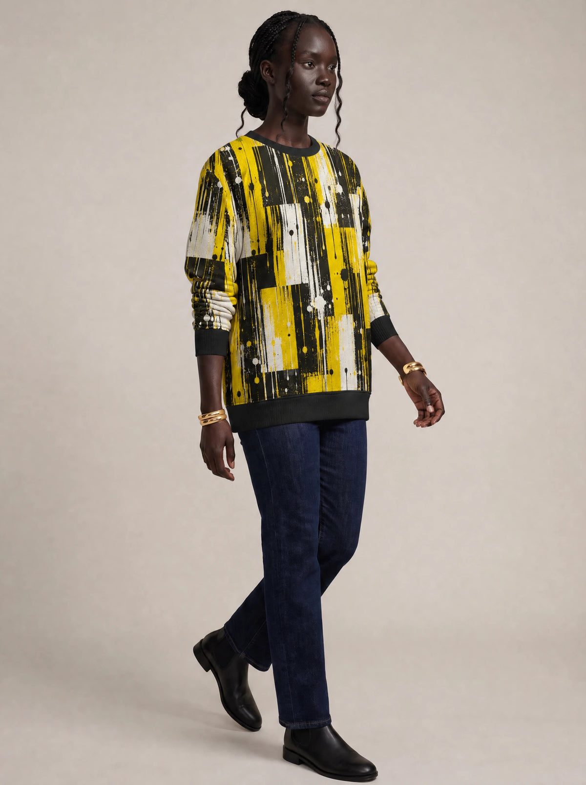 "Mvua" Sweatshirt — three-quarter view on model