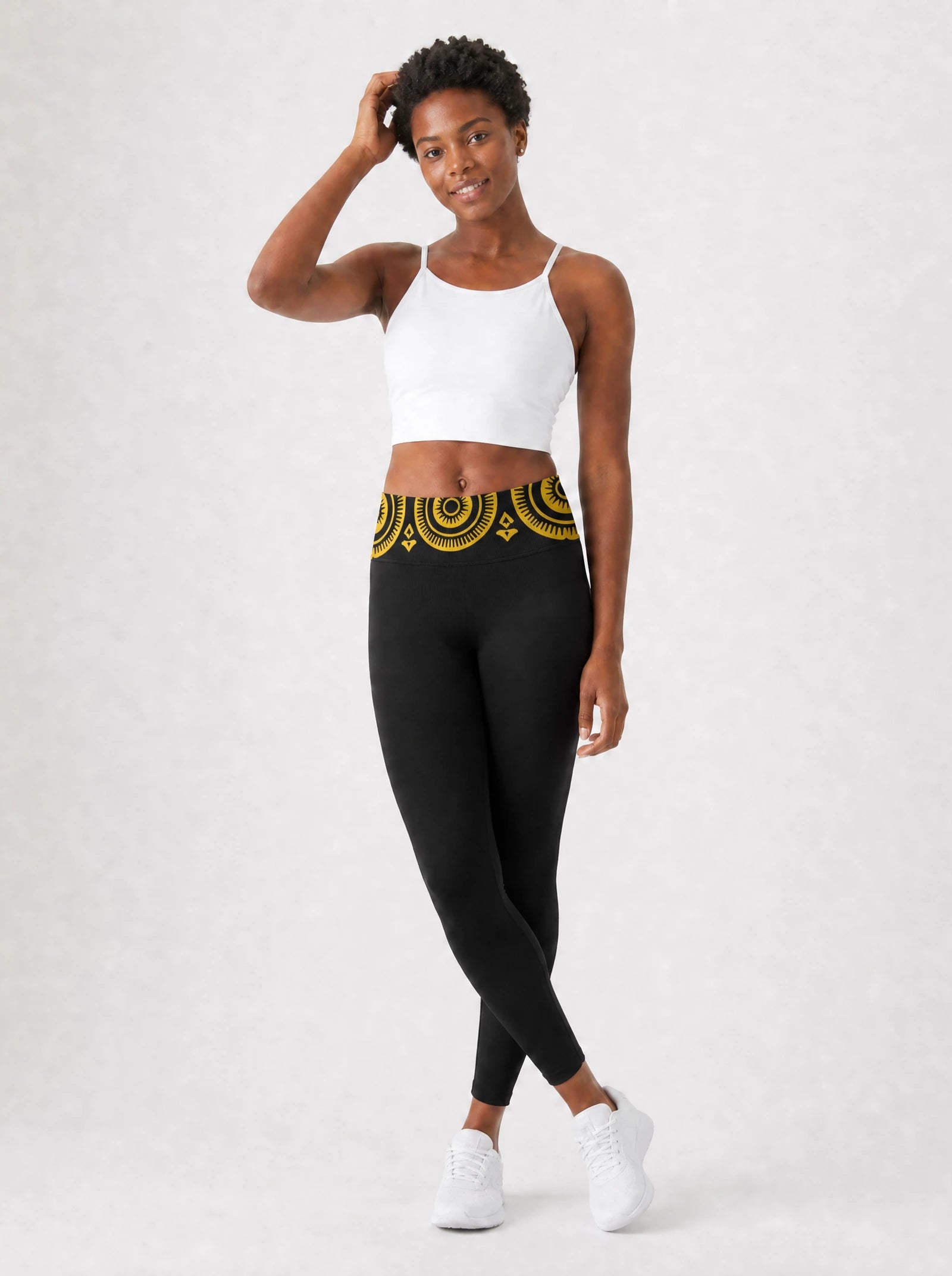 "Mamafo" Leggings — full body view on model