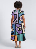 "Sanaa" Sweetheart Midi Dress