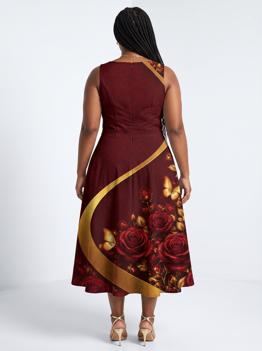"August Girl Roses" Corset Dress
