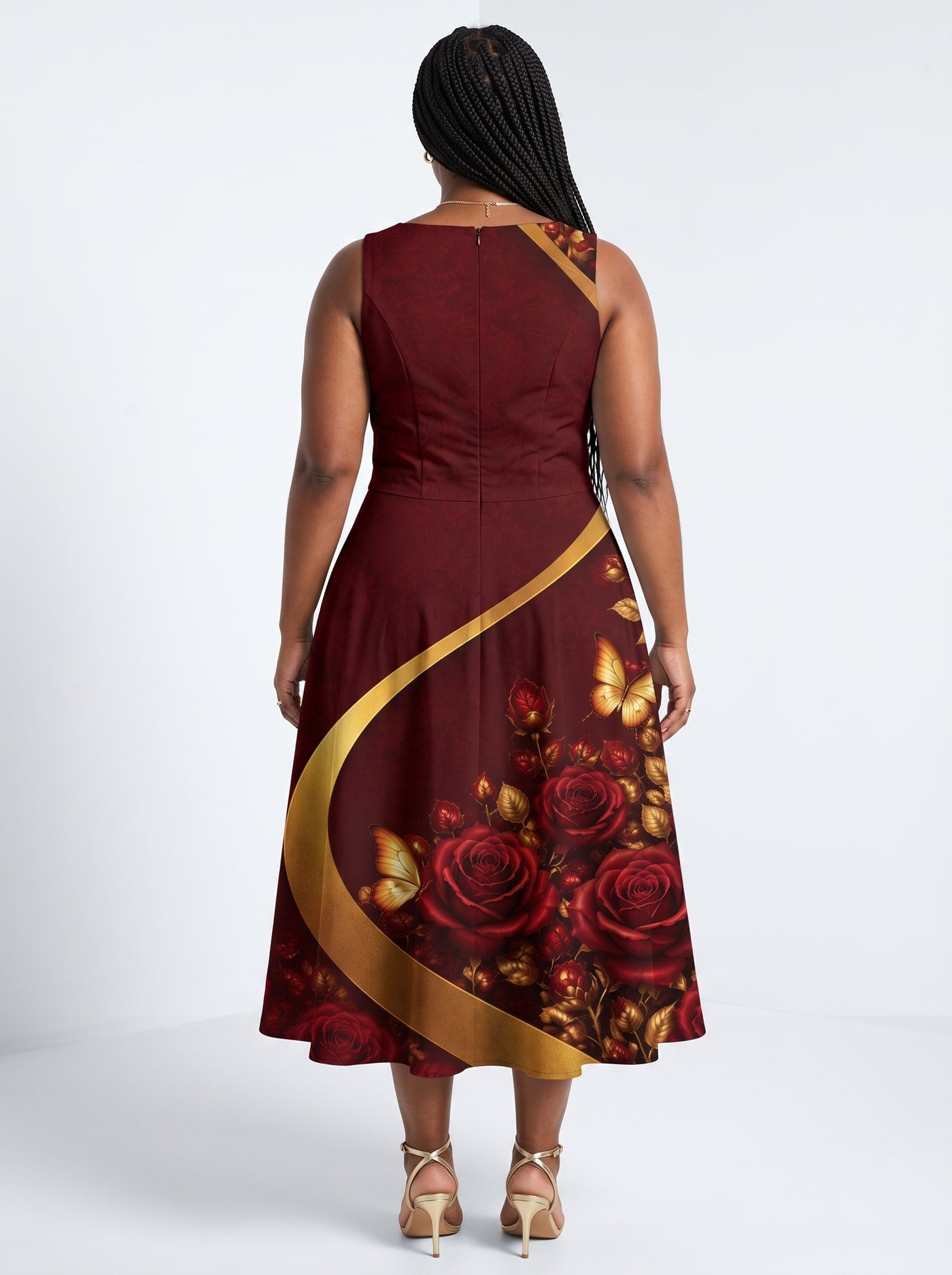 "August Girl Roses" Corset Dress