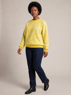 "Oshun Dhahabu" Sweatshirt — three-quarter view on model