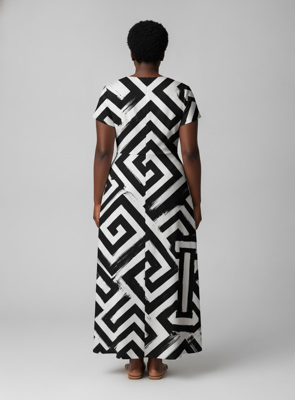 "Zamu" Short Sleeve Maxi Dress