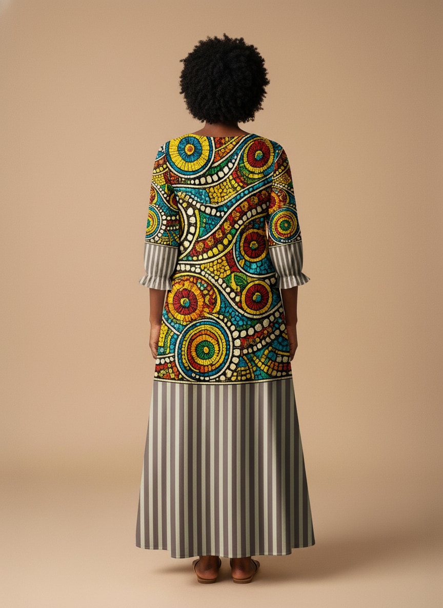 "Taji" Long Sleeve Maxi Dress