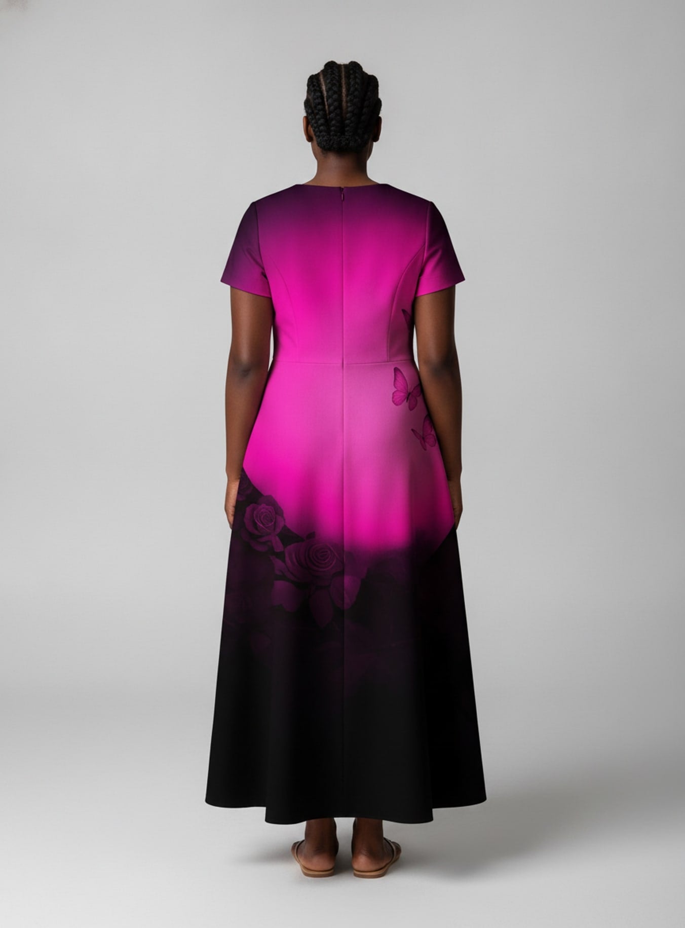 "Selah" Pink" Short Sleeve Maxi Dress