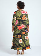 "Kasuku" Long Sleeve Maxi Dress