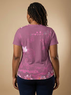 Pink Orchid V-neck T-shirt