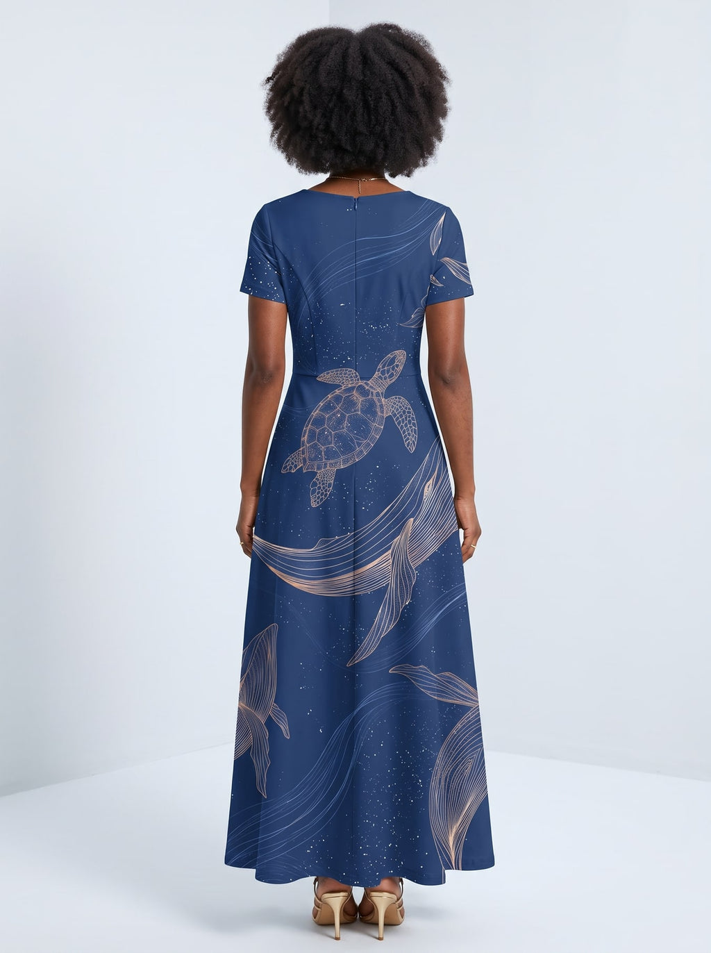 "Pwani" Short Sleeve Maxi Dress