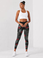 "Mwiba" Halloween Leggings — full length on model