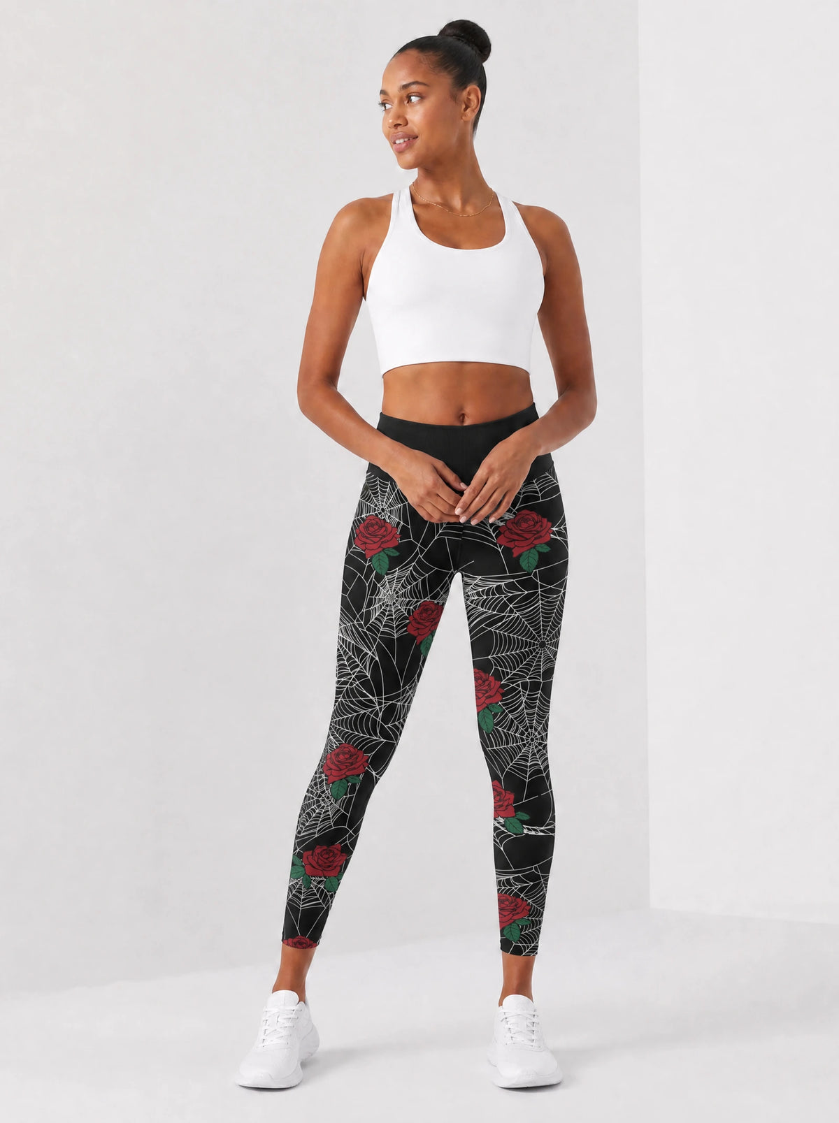 "Mwiba" Halloween Leggings — full length on model