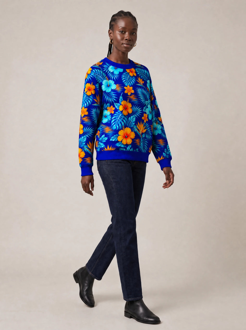 "Maua" Sweatshirt — three-quarter view on model