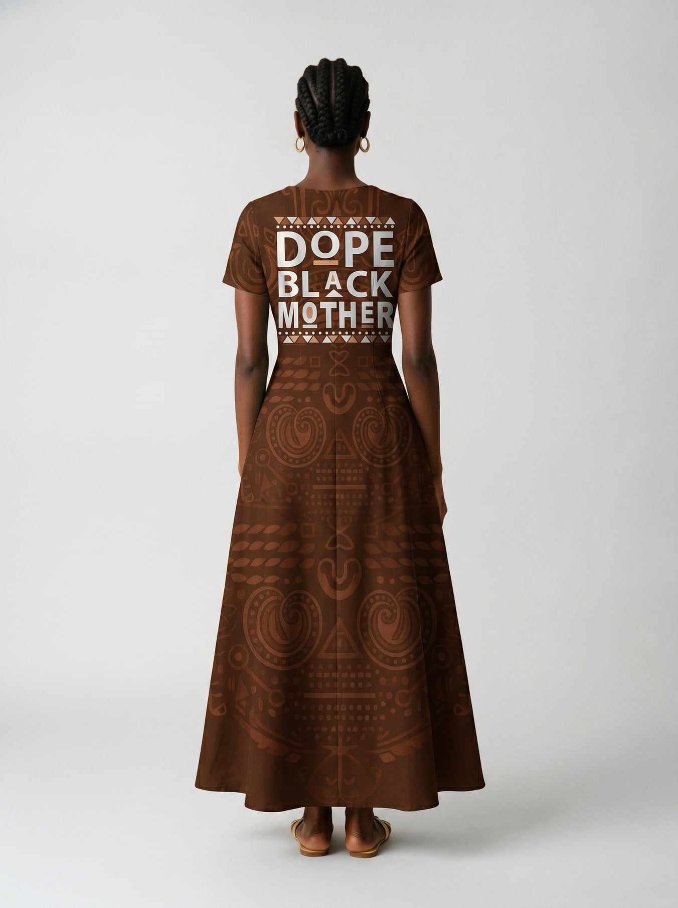 Dope Black Mom Short Sleeve Maxi Dress