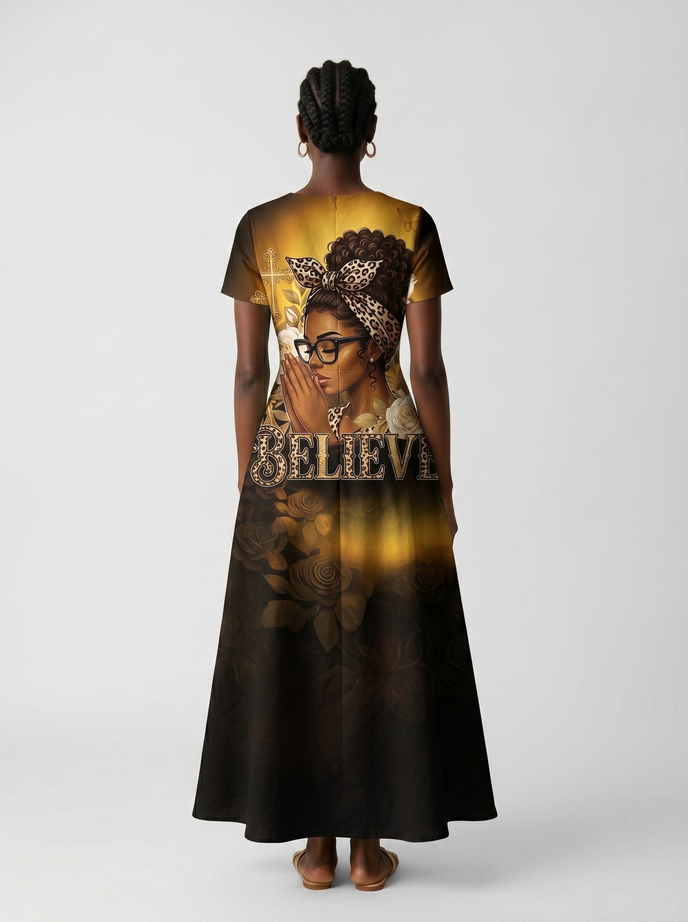 "Imani" Amber Short Sleeve Maxi Dress