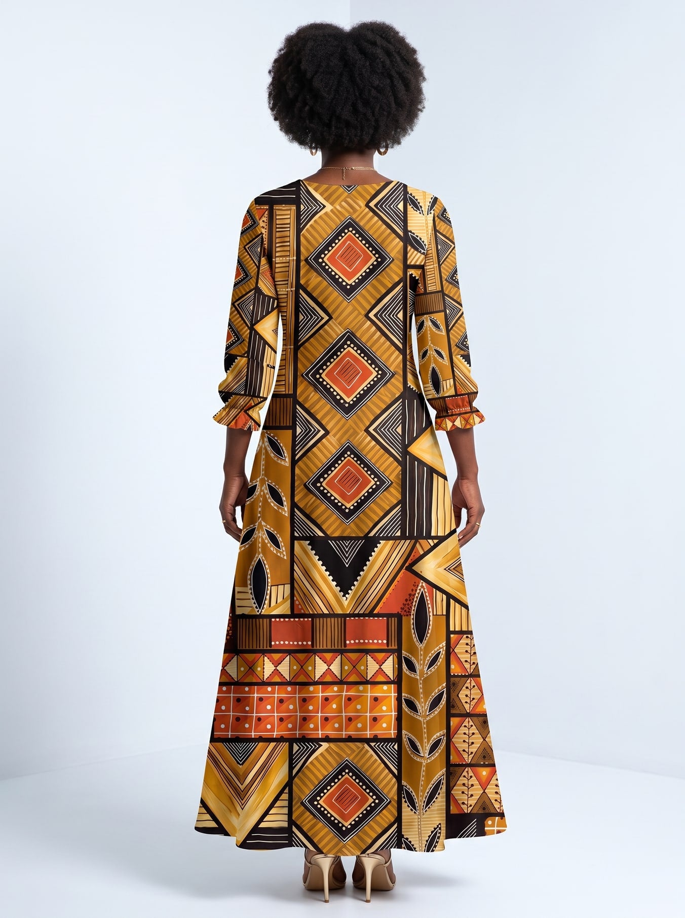 "Ardhi" Long Sleeve Maxi Dress