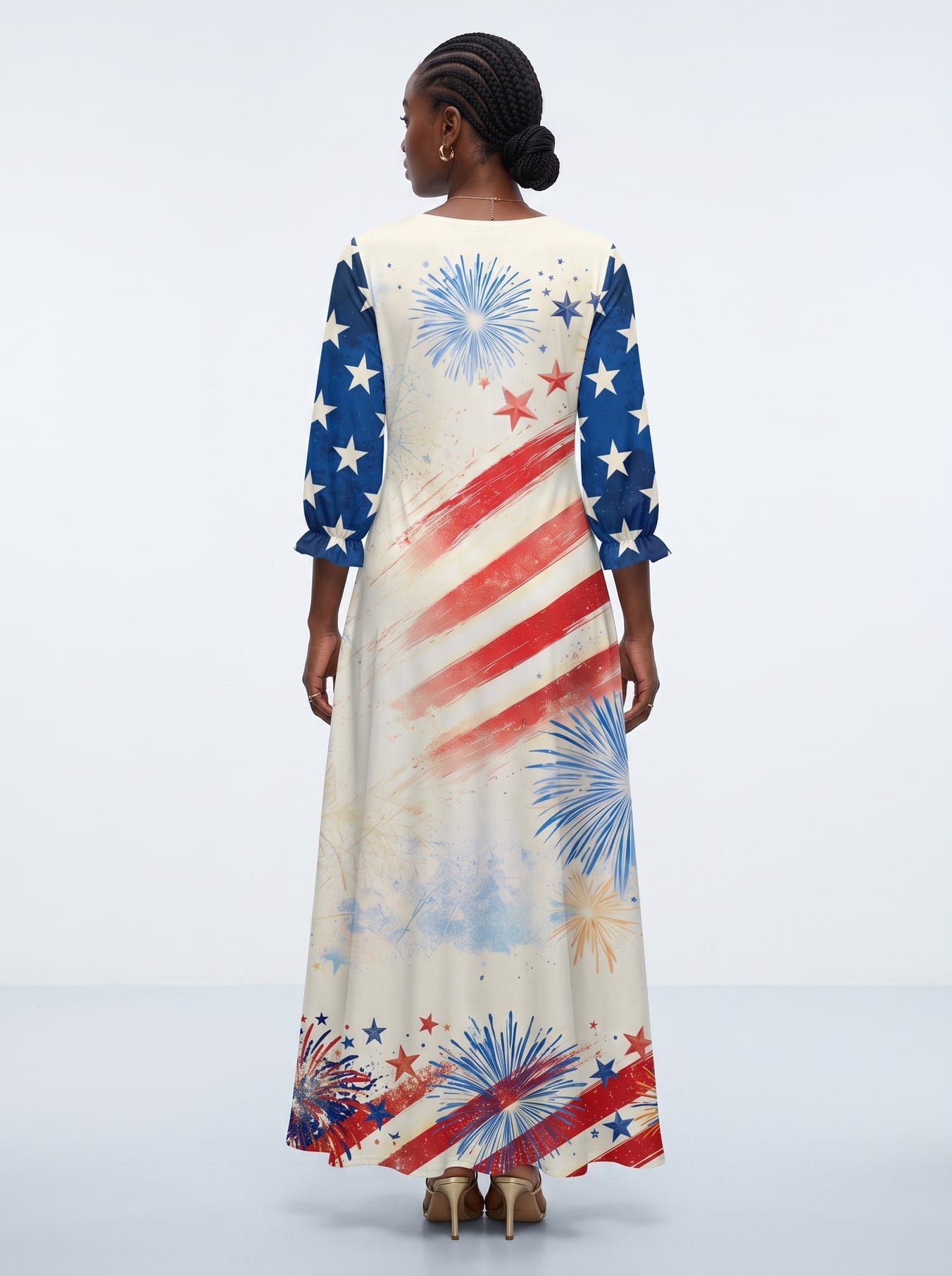 "Freedom" Long Sleeve Maxi Dress