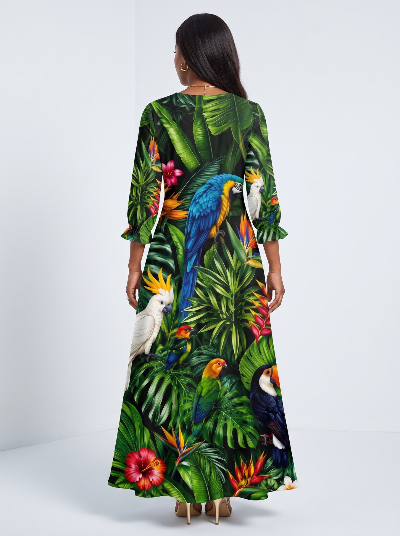 "Manyoya" Long Sleeve Maxi Dress
