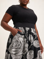 "Usiku" Twirl Skirt — waistband and pocket close-up