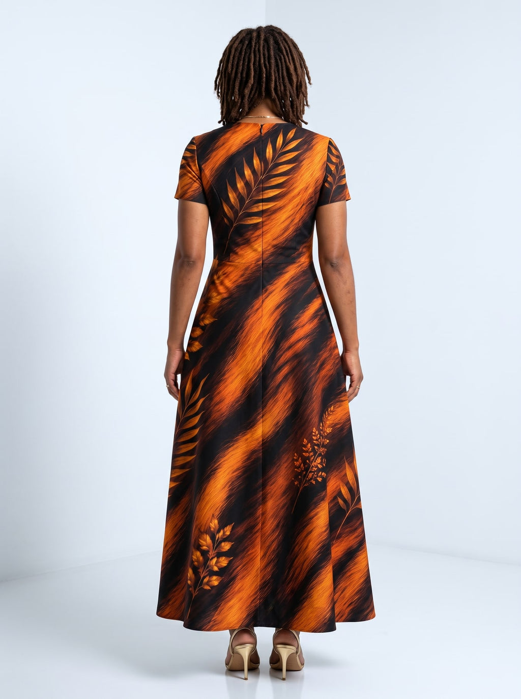 "Moto" Short Sleeve Maxi Dress