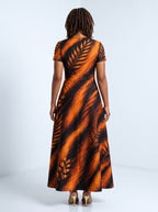 "Moto" Short Sleeve Maxi Dress