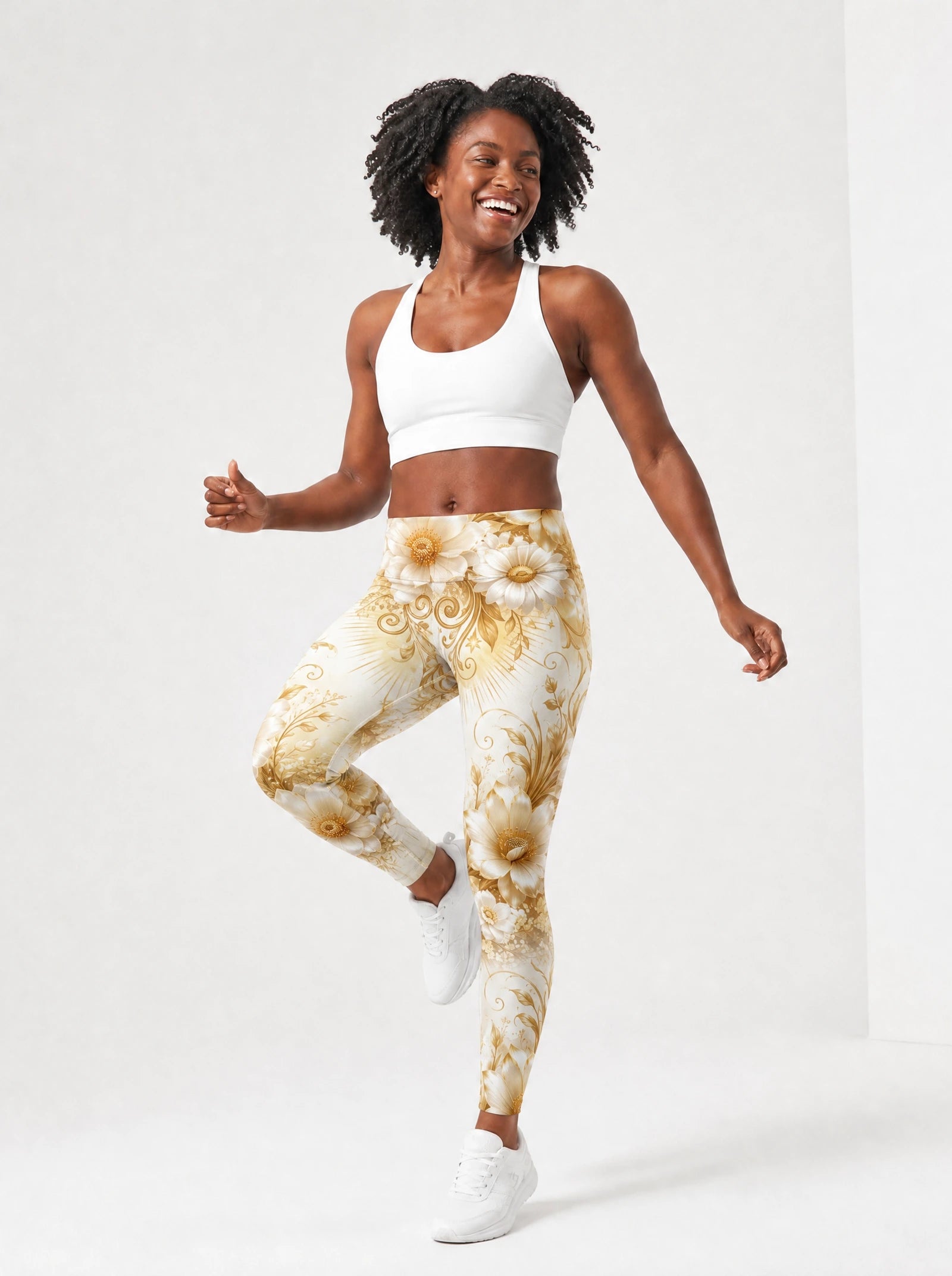 "Msalaba" Leggings — full body view on model