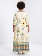"Alizeti" Long Sleeve Maxi Dress
